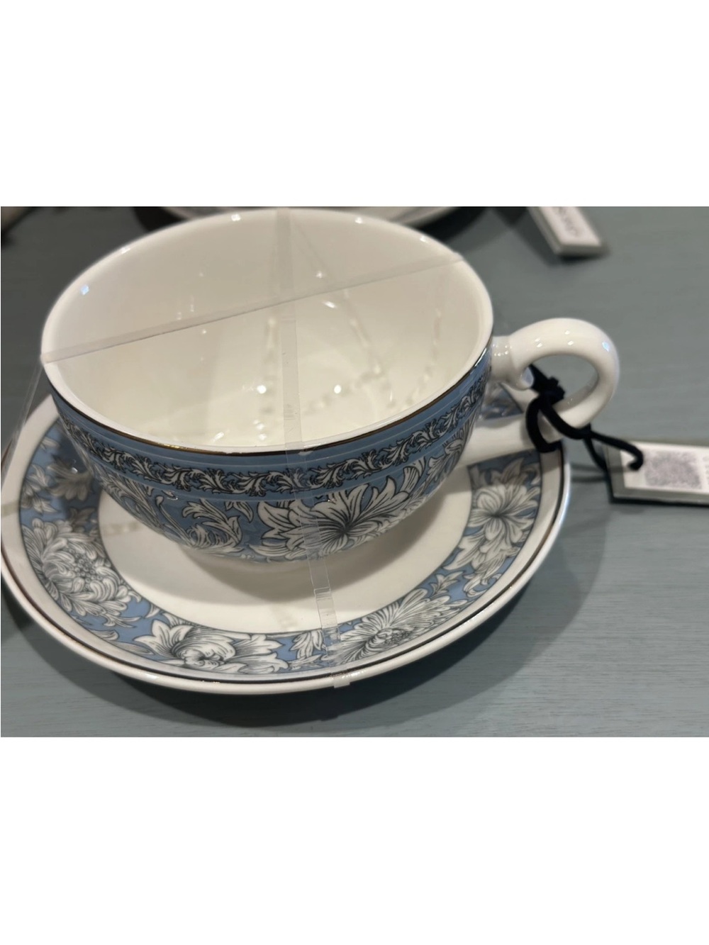 Morris & Co Teacup & Saucer Set of 2
Blue Floral Chrysanthemum Gold Trim
New - Picture 6 of 10